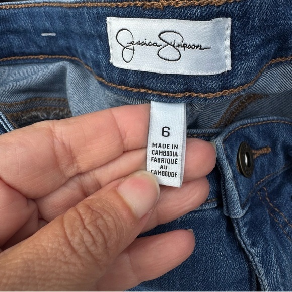 Jessica Simpson Blue Straight Leg Jeans Classic Style - Picture 12 of 14